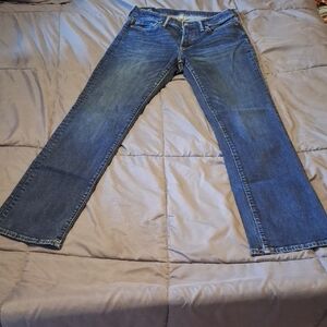 Abercrombie & Fitch Men's Bootcut Jeans in Deep Blue